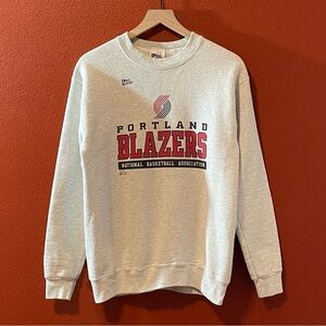 Pro Player Men’s Vintage Heather Gray Portland Blazers Basketball NBA Sweater